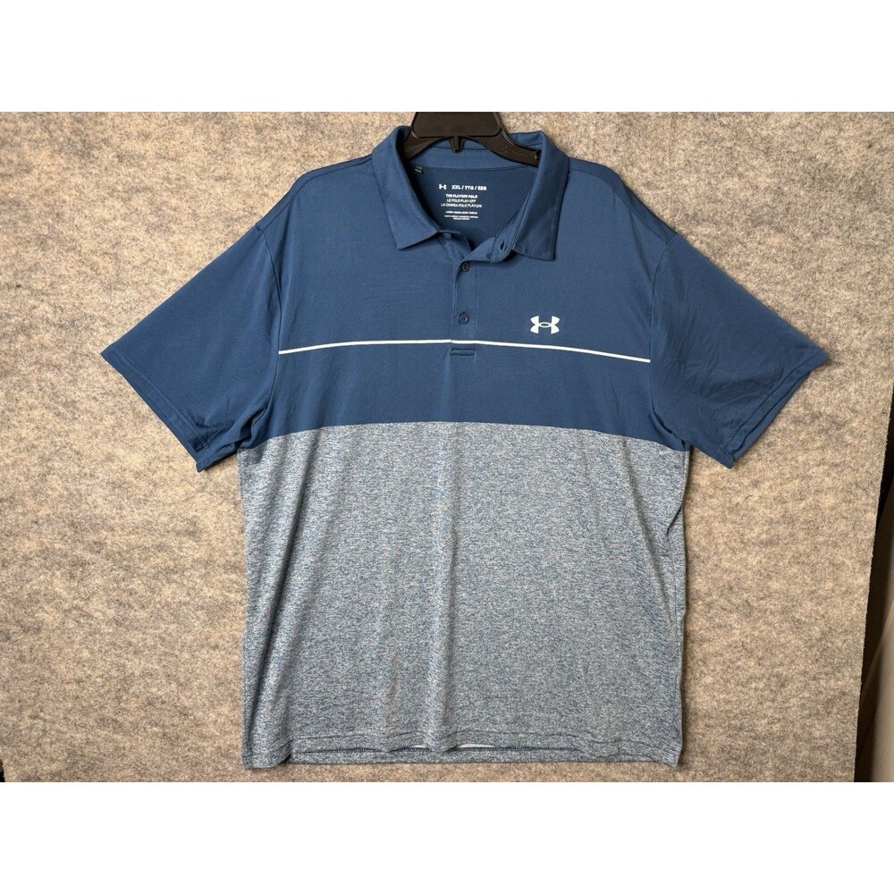 Under Armour Golf Polo Mens XXL Blue Lightweight The Playoff Polo Casual TTG